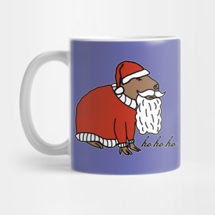 Christmas Capybara Santa Claus says Ho Ho Ho Mug